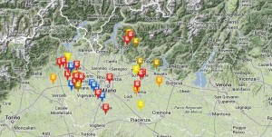 Karte Mitglieder des Gorgonzola-Konsortiums