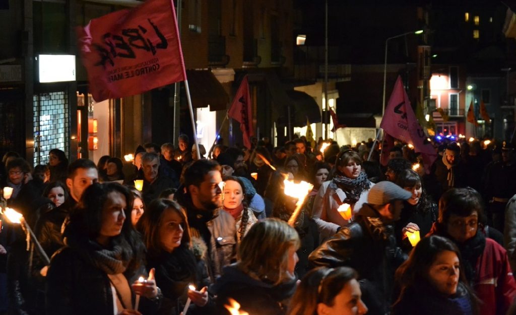 Umzug zum Gedenken an Mafiaopfer mit Libera