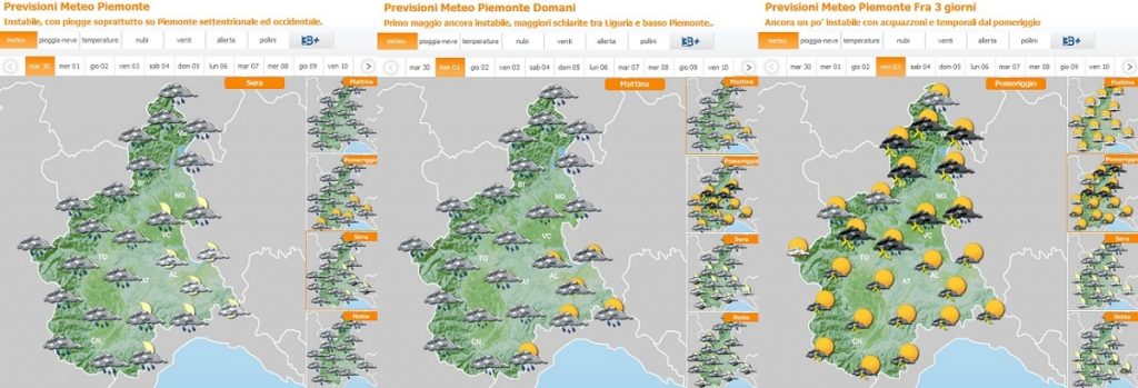 Piemont im Regen