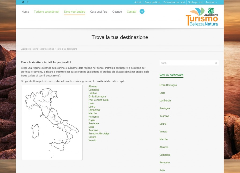 Trova la tua destinazione - Legambiente Turismo