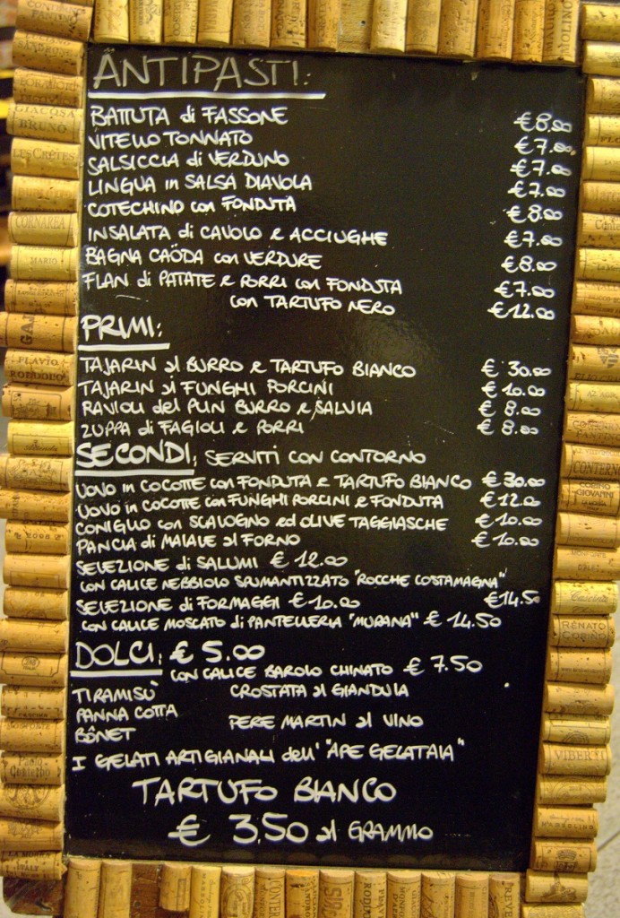 Menü, Osteria More e Macine, La Morra