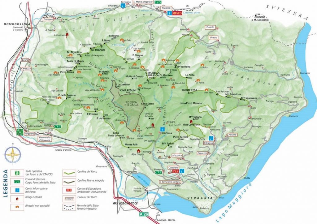 Karte Val Grande parks.it
