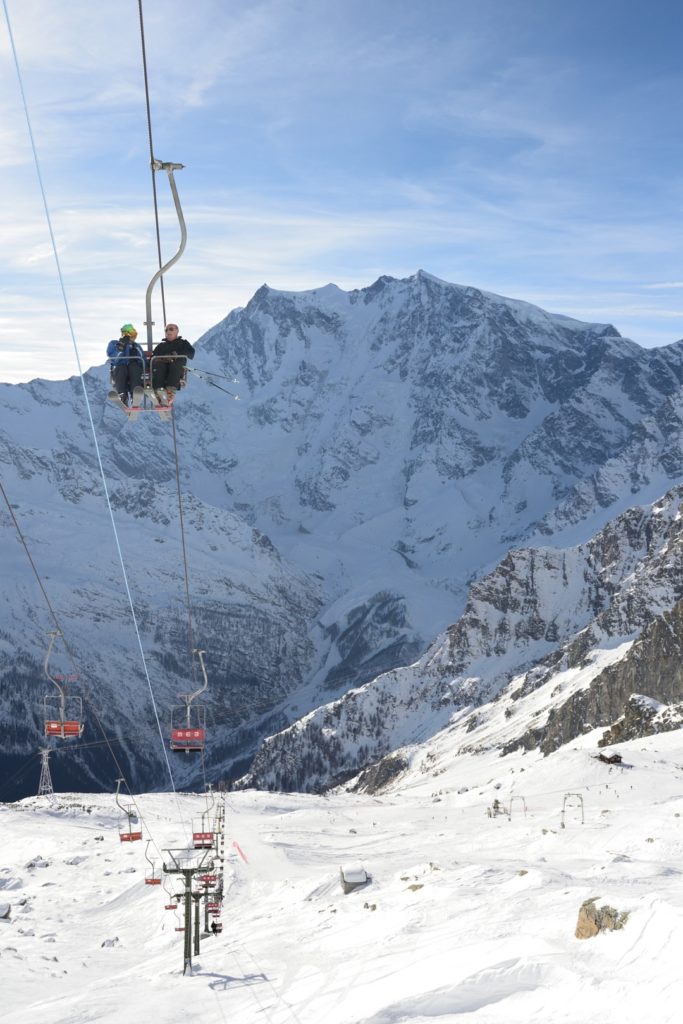 Skilift und Monte Rosa